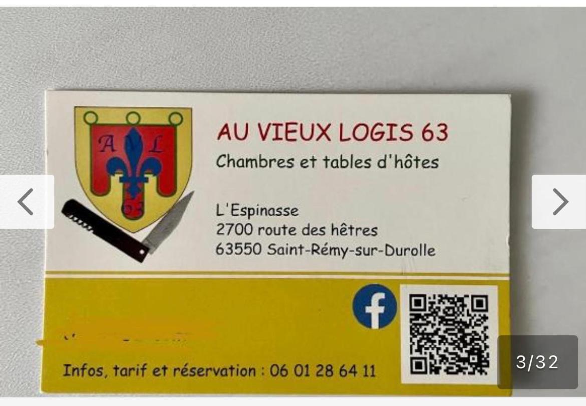 Bed and Breakfast Au Vieux Logis 63 Saint-Rémy-sur-Durolle Exterior foto